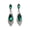 Green, variant on FENOHREFE Trendy Teardrop Crystal Earrings for Women Rhinestones Chandelier Ear Rings Ear Accessories for Weddings and Parties