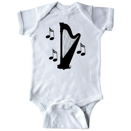 

Inktastic Harp Silhouette Music Gift Gift Baby Boy or Baby Girl Bodysuit