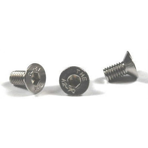 M6-1.0 x 25 mm Flat Head Socket Cap Screws / 18-8 Stainless Steel - 500 Piece Carton