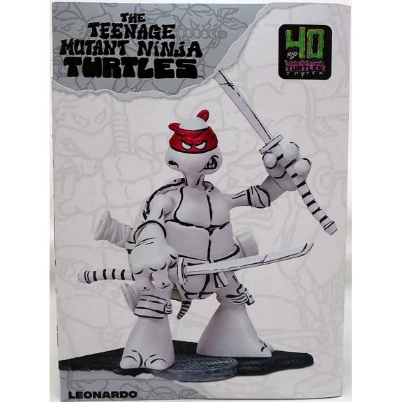 Teenage Mutant Ninja Turtles 4.5 Inch Action Figure Original Sketch - Leonardo Black & White