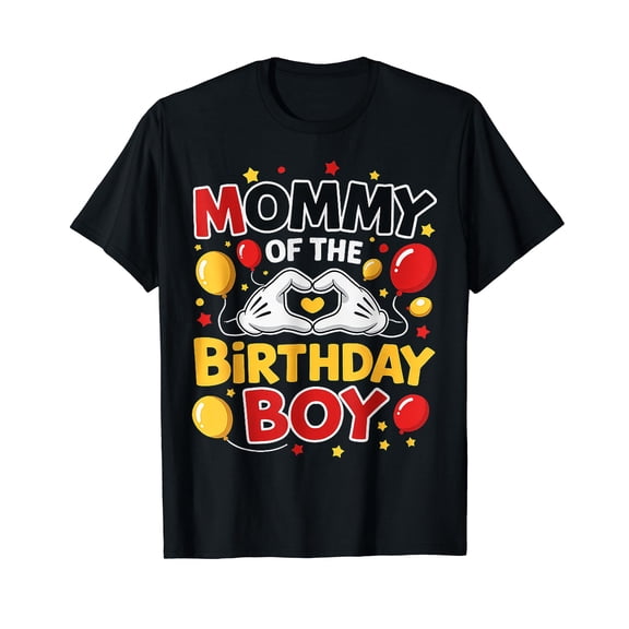 Mommy Of The Birthday Boy Family Party Birthday T-Shirt