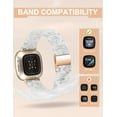 thumbnail image 2 of Wearlizer Resin Band Compatible with Fitbit Versa 4/Fitbit Versa 3/Fitbit Sense/Sense 2 Bands for Women, Fashion Lightweight Wristband with Buckle for Sense/Versa 3, 2 of 6
