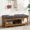 Granite, variant on CQSXDA Upholstered Linen Bench with Storage Shelf, Tufted Ottoman Furniture with Solid Wood Spindle LegsFor Bedroom Entryway Living Room, Linen