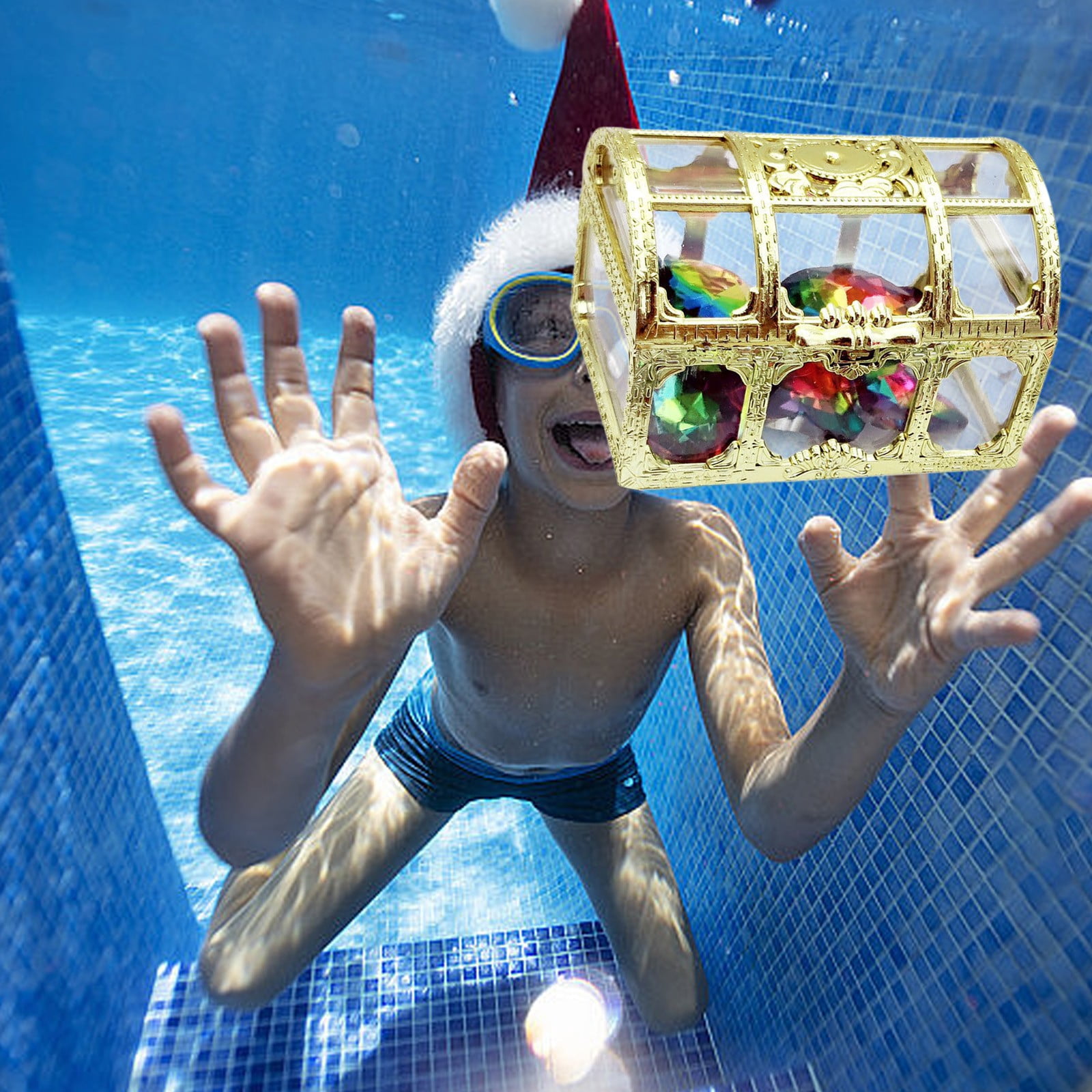 Jouets de plongée pour Piscine - Lâcher Facile Cage Flottant et Coulant