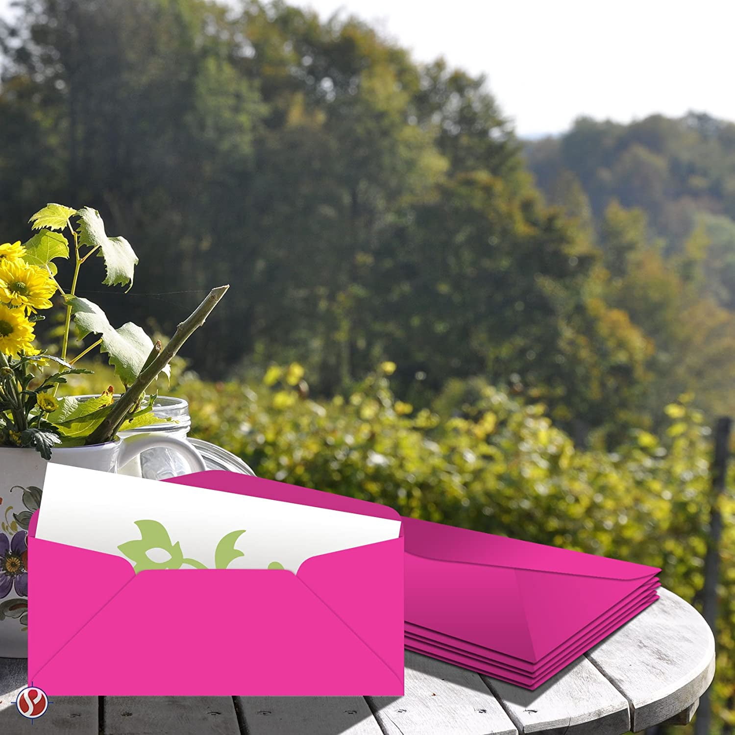 Fuchsia #10 Business Color Mailing Envelopes | 4 1/8 X 9 ½ inches | 24lb Bond Bright Color Paper (90 GSM) | 50 Envelopes Per Pack