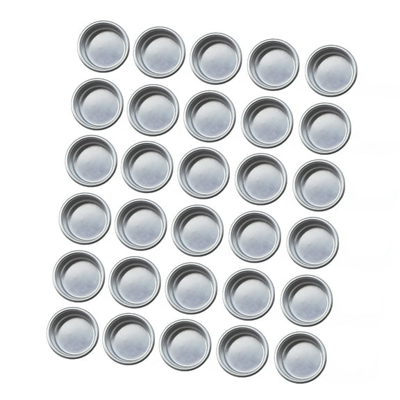 Yammee 30Pcs DIY Candle Tins Jar Cups for Scented Candle Making Supplies Aluminum Tealight Bases Empty Round Containers Mold