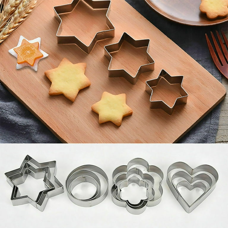 Stainless Steel Sandwiches Fruits Cutter Shapes Biscuit Mold for Kids  Handmade DIY Baking Stamp Tools 5pcs