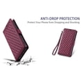 thumbnail image 3 of ELEHOLD Flip Wallet Case for Samsung Galaxy S26, Leather Shockproof Kickstand Card Holder Full Body Cover With Crossbody Strap + Lanyard,Red, 3 of 11