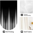 thumbnail image 2 of White and Black Window Curtains for Bedroom 52 x 84 Inch Rod Pocket Long Wide Ombre Boho Pattern Stripe Simple Gradient Design Goth Living Room Treatment Set of 2 Curtain Panels Drapes Drapes, 2 of 7