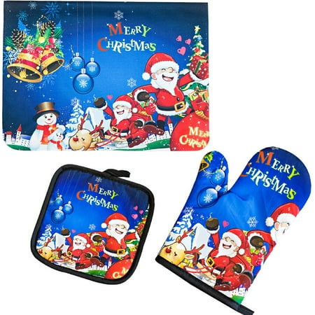 

2022 Christmas Decorations - qucoqpe Insulation Gloves Oven Baking High Temperature And Anti-scald Gloves on Clearance