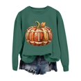 thumbnail image 3 of LIZUOJUN Crewneck Sweatshirt for Women Oversized Pullover Football Pumpkin Graphic Long Sleeve Casual Game Day Outfits for Women Fall Halloween Cozy L, 3 of 7