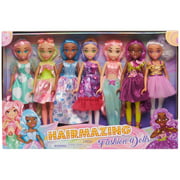 Hairmazing 7-Pack Collectible Fashion Dolls Set, Kids Toys for Ages 3 up