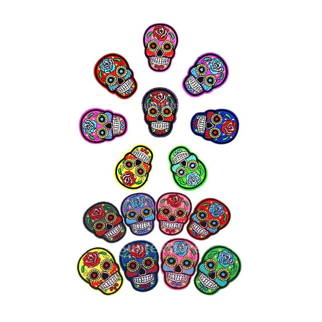 16 Piezas Mezcdas de de Azúc pa / Coser Ropa DIY Insiga Apliques pa Bolsa de Ropa Sombrero Decoración DIY R Hugo Aplique de costura