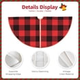 thumbnail image 3 of Rateoe Buffalo Plaid Red Black Pattern Christmas Tree Skirt with Ties , Christmas Tree Decorations, Farmhouse Christmas Decor Xmas Holiday Decorations-36", 3 of 6