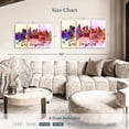 thumbnail image 4 of Elephant Stock Los Angeles Skyline Colors Wall Art - Horizontal Multi Panel Canvas - Living Room Wall Decor - City Multi Panel - Red And Orange Decor - 38" x 24", 4 of 8