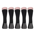 thumbnail image 2 of 5 Pairs Black Non Skid Hospital, Yoga, Pilates, Gripper Slipper Socks Men's or Women Mid Calf Size XXL, 2 of 7