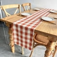 thumbnail image 3 of Checkered Table Runner 70x12 Inches, Cotton Linen Blend Rustic Farmhouse Style for Dining Table Kitchen Buffet, Reusable Holiday Party Decor for Thanksgiving Fall Celebration, 3 of 6
