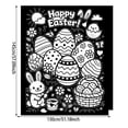 thumbnail image 2 of Easter DIY Coloring Blanket, Washable Art & Craft Throw with Rabbits/Eggs/Sheep Patterns, Reversible Blanket for Family Activities and Easter Decor, 2 of 5