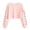 #077-Pink, variant on Craaazy Trendy Womens Flower Print Cropped Sweatshirt Crew Neck Long Sleeve for Casual Outings Gifts