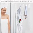 thumbnail image 2 of Foldable Towel Hooks for Bathroom 2 Pack,Wall Hooks for Hanging Heavy Duty Coat Robe Purse Foldable Hooks Storage Solution for Bathroom,Closet,Entryway,Pool and Kitchen (2, White), 2 of 3