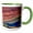 Green/White, variant on 3drose, Green River Overlook. Red Rock Canyons, Canyonlands Park, Moab, Utah, 11oz Two-tone Black Mug
