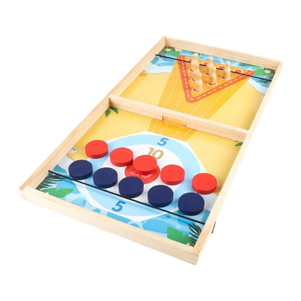 Juego de mesa de juego de disco rápido, juego de mesa de escritorio multifuncional portátil, juegos de bolos para familias, niños, adultos niños