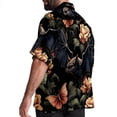 thumbnail image 3 of Bats Men's Short Sleeve Button Down Beach Shirts, Casual Printed Summer Unisex Tops, 3 of 6