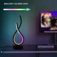 thumbnail image 2 of Modern fantasy style fashion table lamp, vintage minimalist heart gesture USB table lamp, adjustable RGB lighting, with color-changing LED, warm bar atmosphere LED lighting fixture bedroom nightstand, 2 of 10