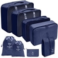 thumbnail image 1 of Juego organizador de viaje de 8 piezas: ¡cubos de embalaje para un viaje eficiente! Bolsa ordenada para zapatos, 1 of 9