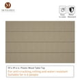 thumbnail image 7 of Mondawe Patio Dining Table 59" Brwon Rectangular Plastic Wood Outdoor Side Table w/ Imitation Wood Grain Pattern, 7 of 7