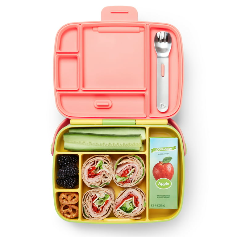 Munchkin - Lunch Bento Box with Stainless Steel Utensils