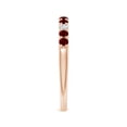 thumbnail image 3 of ANGARA Natural Round Ruby and Diamond Half Eternity Wedding Ring in 14K Rose Gold for Women (Size-2mm) | July Birthstone, Birthday, Anniversary, Jewelry Gift for Women | Natural Ruby Ring, 3 of 9