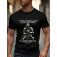 thumbnail image 2 of Men's T-Shirt Samurai Hand Painted Short Sleeve Casual Tee Classic Crew Neck T-Shirt for Men, 5XL, 2 of 7