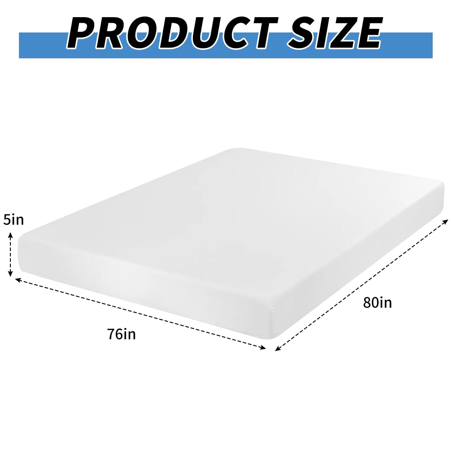 5 inch King Size Mattress  Memory Foam Mattress with Removable Soft Cover Medium Firm Mattresses CertiPUR-US Certified/Bed-in-a-Box for Cool Sleep Relieving Pressure Relief