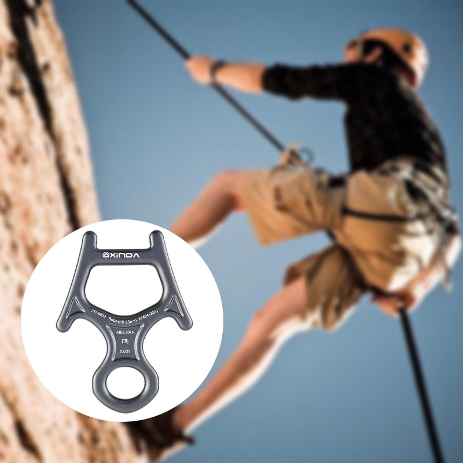 MAGIDEAL 30kN Descender Belay Device Downhill Equipment Belaying and Rappelling Gray