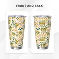 thumbnail image 3 of Daiia Hawaii Palms Printed 20oz Insulated Coffee Cup with Straw Topper, Fully Spill Proof Travel Coffee Mug, Stainless Steel Tumbler for Work Home Outdoor Car-Straw, 3 of 8