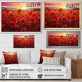 thumbnail image 4 of Designart "Serenading Red Crimson Blooms" Flower Floater Framed Canvas Art Print, 4 of 5