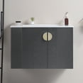 thumbnail image 2 of 30" Home Bathroom Vanity Sink Combo With Two Doors Open Storage Shelf Soft Closing Door Easy Assembly Bathroom Storage Cabinet (29.9 x 18.3 x 19.6in), 2 of 9