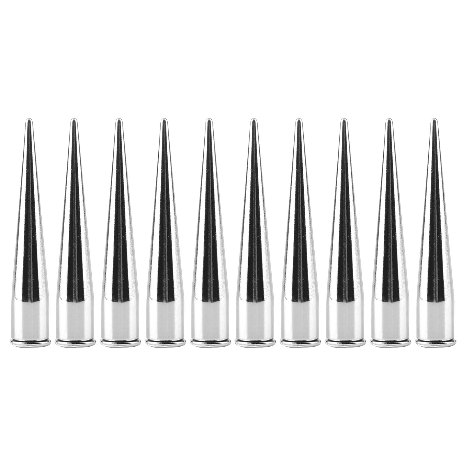 10 Sets Cone Spikes Screwback Studs Metal Rivets Cool Punk Spikes Large  Small Spikes with Screw Bases for Leather DIY Craft Projects Clothing Decor[ Silver] 
