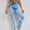 Blue, variant on WEIee Womens Tall Yoga Pants Workout Leggings for Women Elastic High Waist Belly Control Workout Trousers Printed Hip Lift Casual Tights Slim Fit Outdoor Athletic Jogger Black L