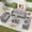 Gray, variant on 2025 New Patio Furniture Set, 5 Pieces Outdoor Sectional Sofa Set with Dining Table & Thickened Cushions, All-Weather PE Wicker Patio Furniture for Garden Lawn Deck