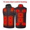 thumbnail image 4 of Chaleco calefaccionado, chaleco calefactor para invierno, chaleco calefaccionado eléctrico con 3 niveles de calefacción, chaquetas calefactadas para hombres y mujeres al aire libre (2XL-negro), 4 of 5