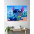thumbnail image 2 of Stitch On Beach Poster Wall Art, Modern Wall Decor For Living Room Bedroom, 12x18 UNFRAMED, 2 of 3