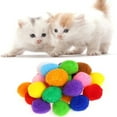 thumbnail image 1 of 30 Pieces 1.3 Inch Assorted Large Cat Toy Balls  Soft Kitten Pom poms Ball for Cats to Play (Assorted Color), 1 of 9