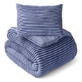 thumbnail image 2 of Mainstays Kids Light Purple Solid Plush Ribbed Corduroy Comforter Set, Twin, 2 Pieces, 2 of 8