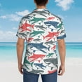 thumbnail image 4 of Disketp Hawaiian Shirts For Men,Colorful Shark Print Mens Casual Short Sleeve Button Down Shirts Beach Shirt, 4 of 7