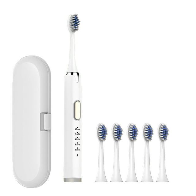 Kitchen Tools Toothbrush with Data Cable 6 Brush Heads 5 Cleaning Modes Toothbrush Faster Charging