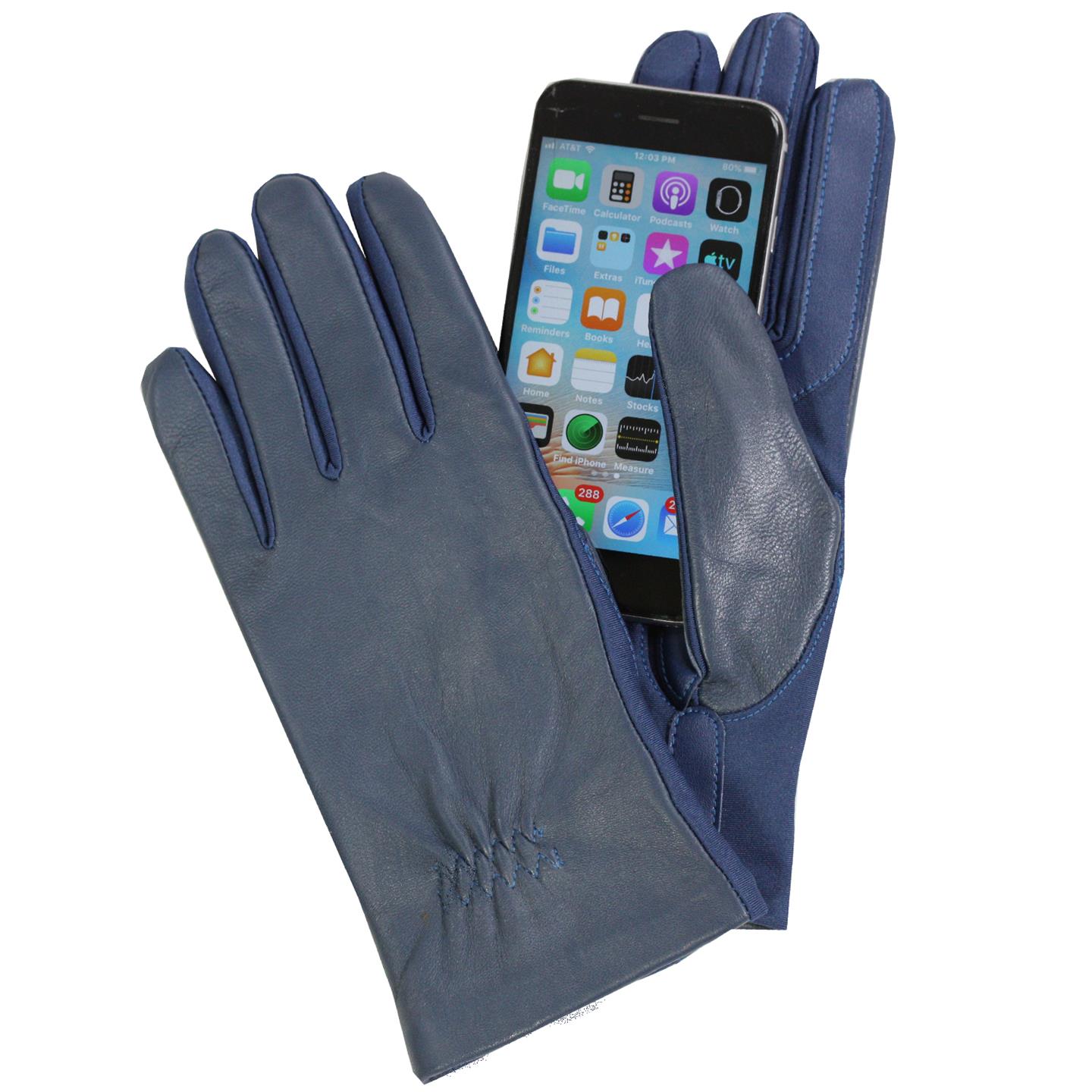 Isotoner Isotoner Womens Leather & Spandex Smartouch Touchscreen