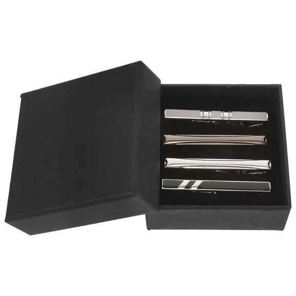 SOPOTUTU Set of 4 Copper Tie Clips Necktie Clasps for Men, Stylish Gentleman Accessories for Banquets and Casual Wear