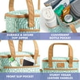 thumbnail image 6 of Fit & Fresh Mapleton Lunch Bag for Women, Lunch Cooler Tote, Reusable Insulated Lunch Bag, Art Deco Greeen, 6 of 13